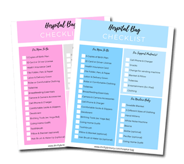 Printable Hospital Bag Checklists