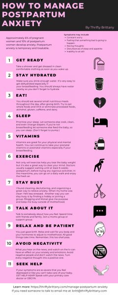 How To Manage Postpartum Anxiety Naturally Without Medication 16 Postpartum anxiety infographic