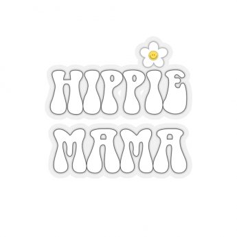 Hippie Mama Kiss-Cut Sticker