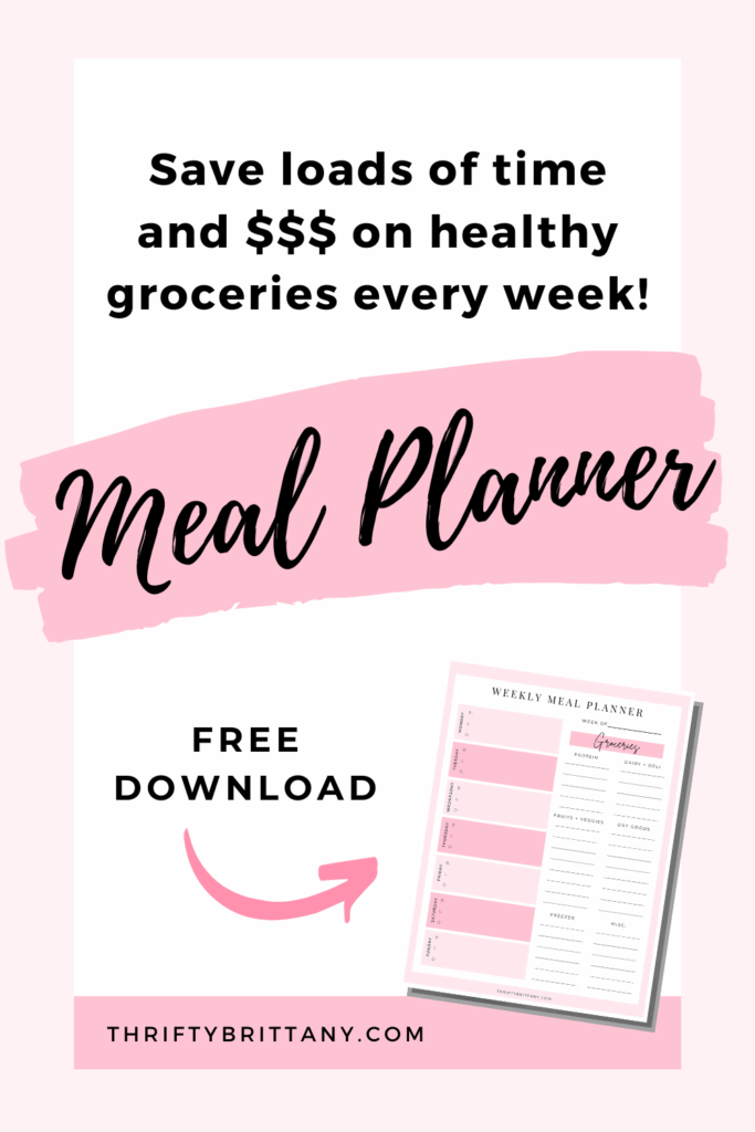 free weekly meal planner pin