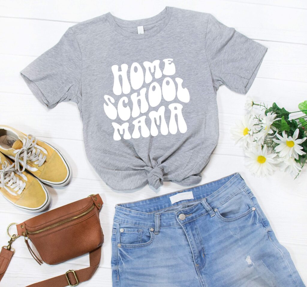 Homeschool Mama Shirt – Cotton Graphic Tee for Homeschool Moms - Image 5