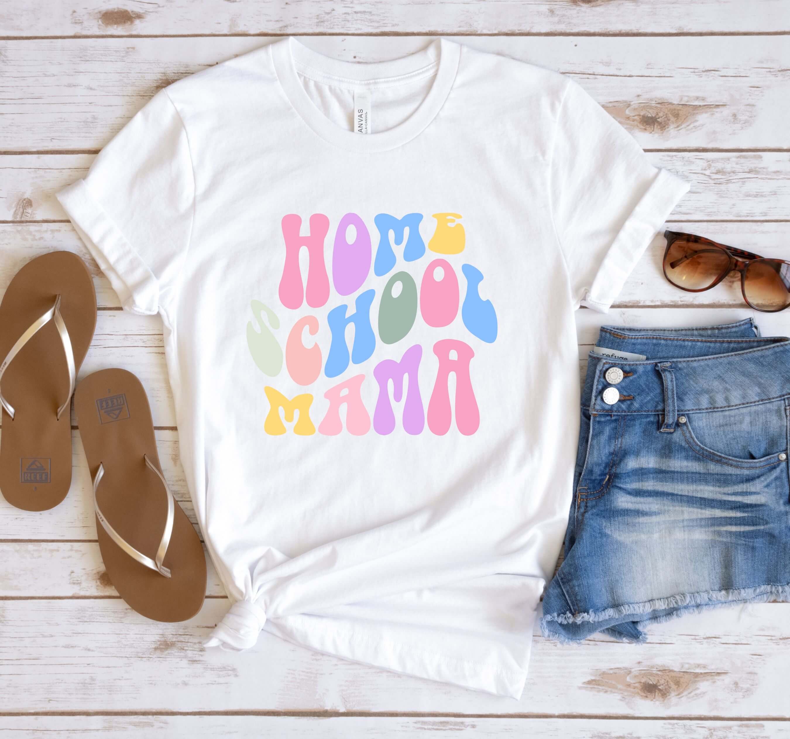 Homeschool Mama Shirt soft cotton graphic tee for homeschool moms
