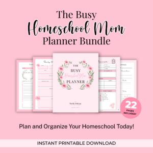 Busy Homeschool Mom Planner Thrifty Brittany