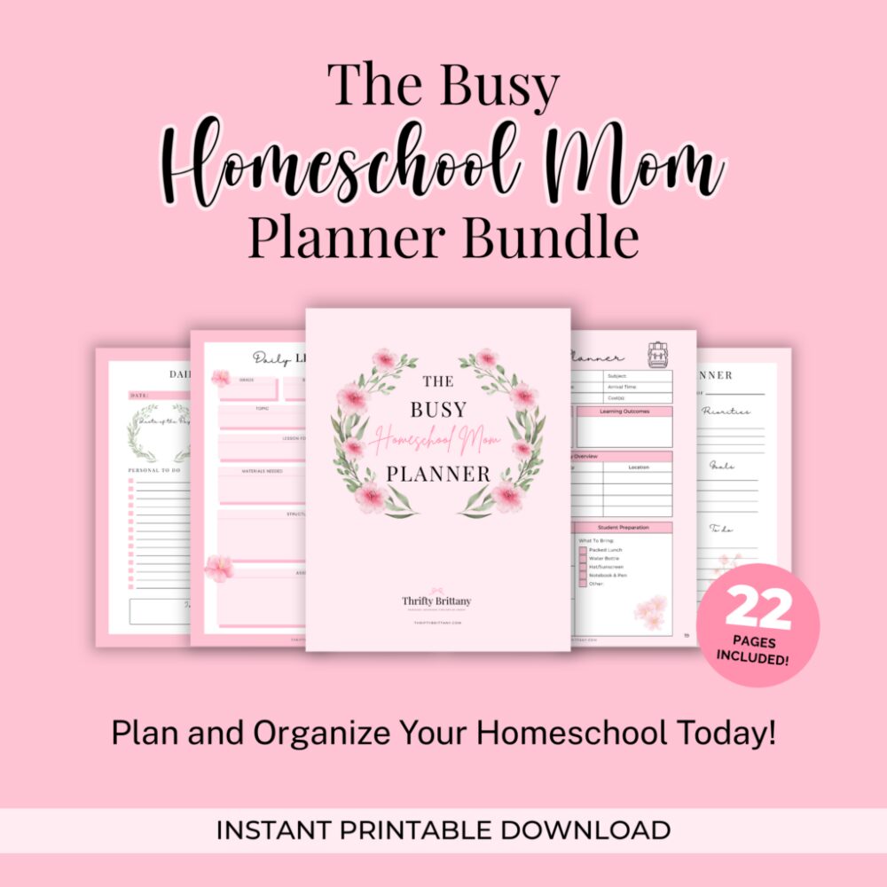 Busy Homeschool Mom Planner Thrifty Brittany