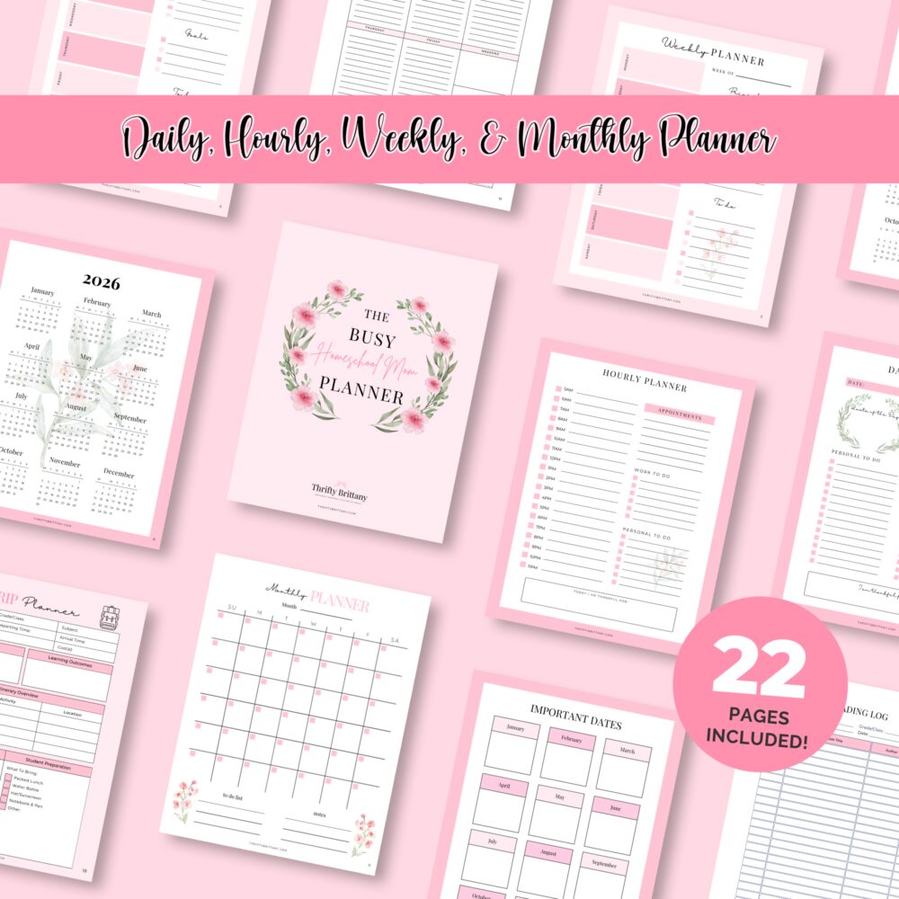 Busy Homeschool Mom Planner Printable | 22-Page PDF Bundle - Image 3