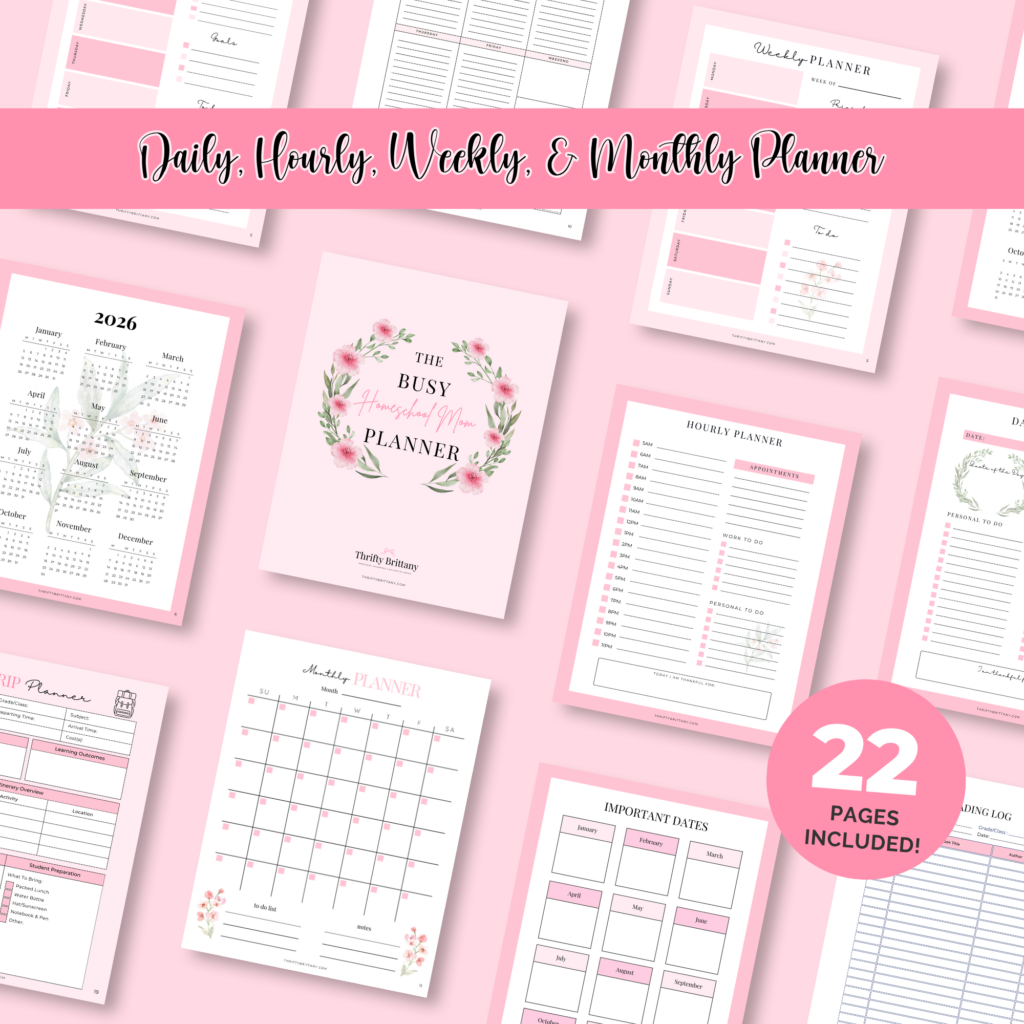 Busy Homeschool Mom Planner Printable | 22-Page PDF Bundle - Image 3