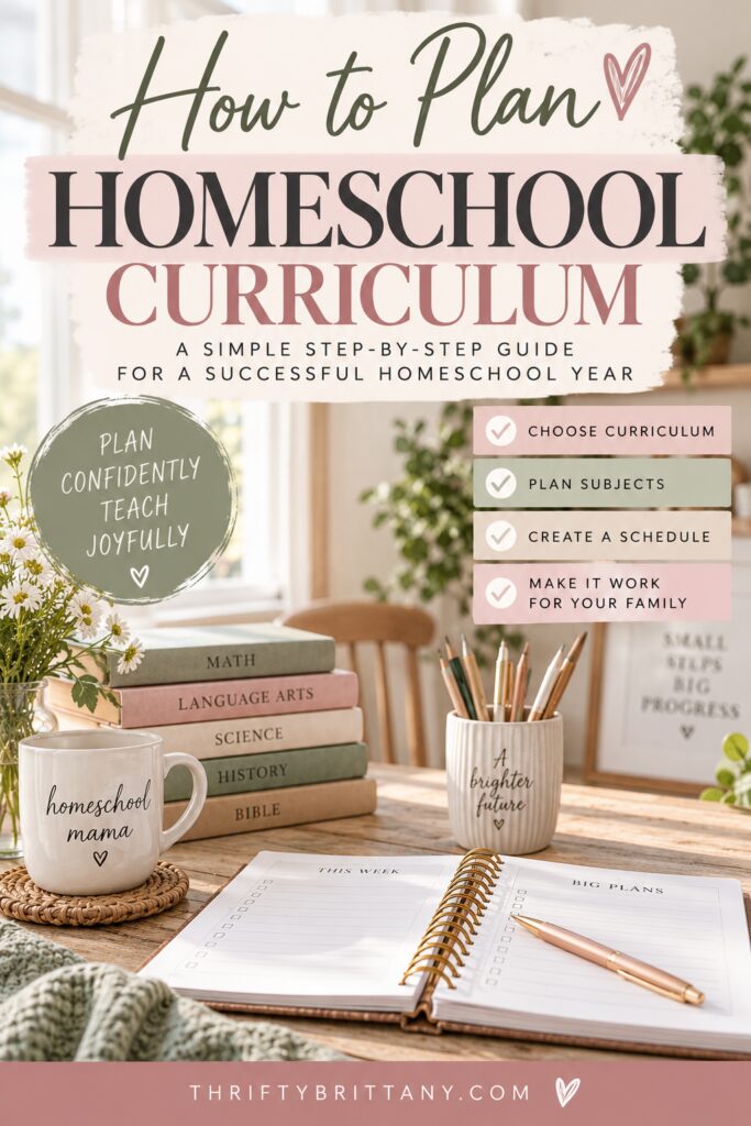 How to Plan Homeschool Curriculum: The Ultimate Simple Guide for Beginners 6 how to plan homeschool curriculum step by step guide pin